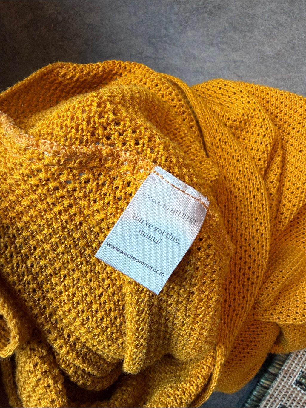 We Are Amma Cocoon Nursing Breast Feeding Shirt Knit Color Honey Yellow — image 7 of 8